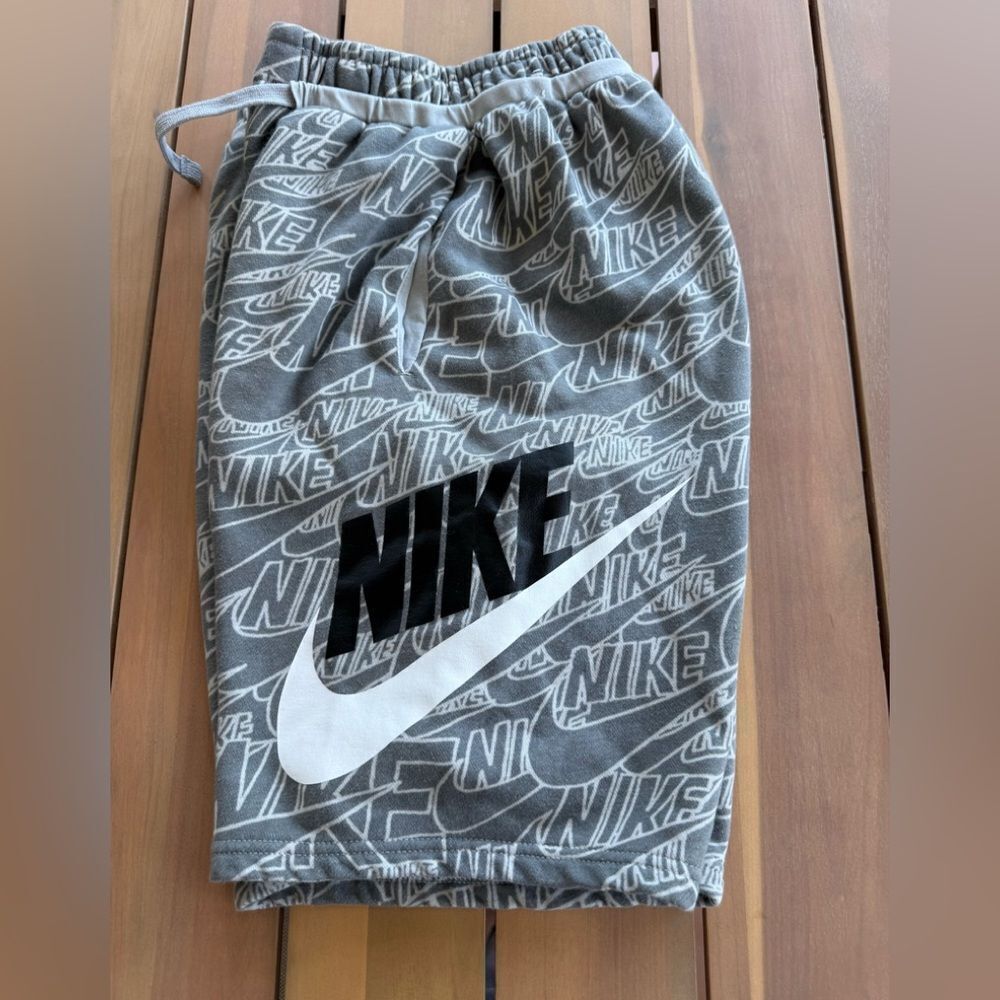 Nike Gray Shorts with Dynamic Logo Design, youth XL